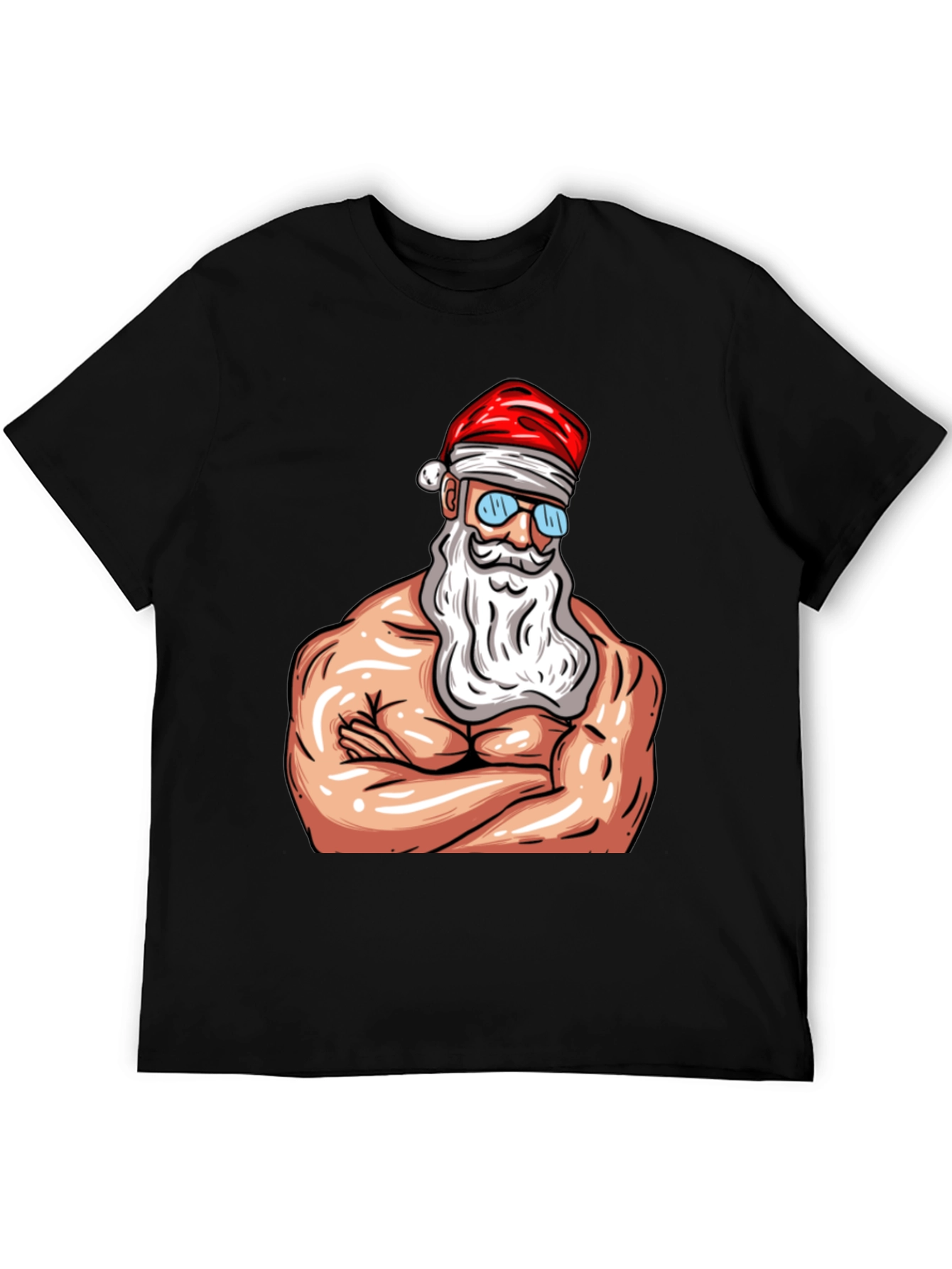 Muscle Santa Graphic T-Shirt