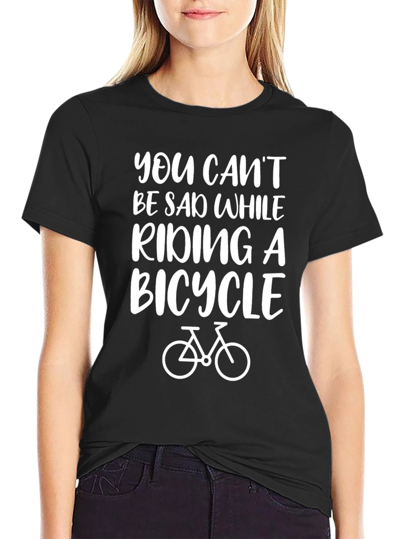 You Cant Be Sad While Riding a Bicycle T-Shirt
