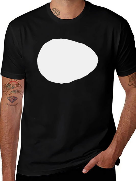 Mens Black Graphic T-Shirt - Novelty Egg Design