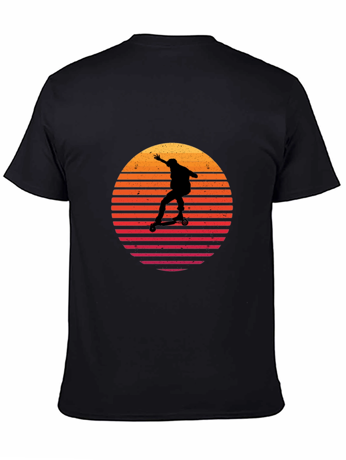 Retro Sunset Skateboarder Graphic Tee