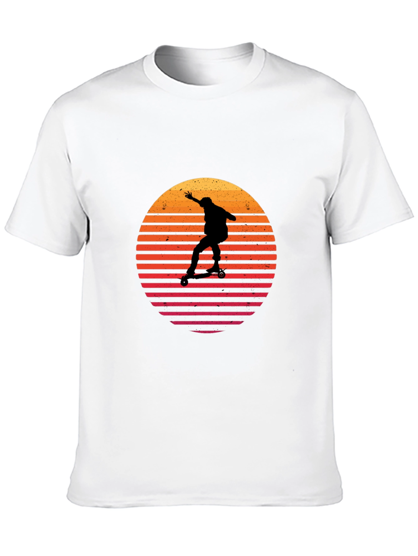 Retro Sunset Skateboarder Graphic Tee