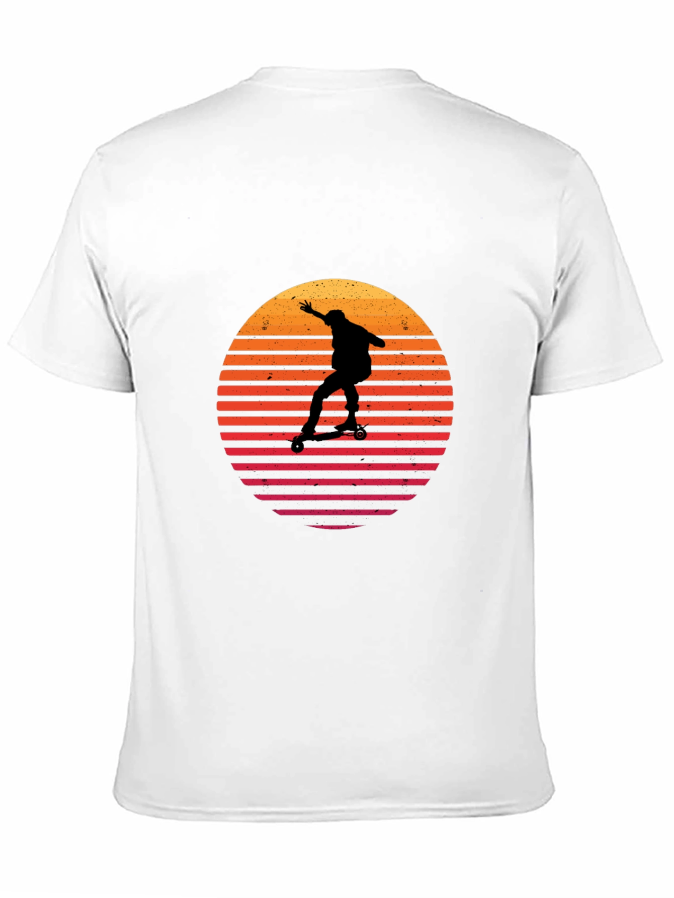 Retro Sunset Skateboarder Graphic Tee