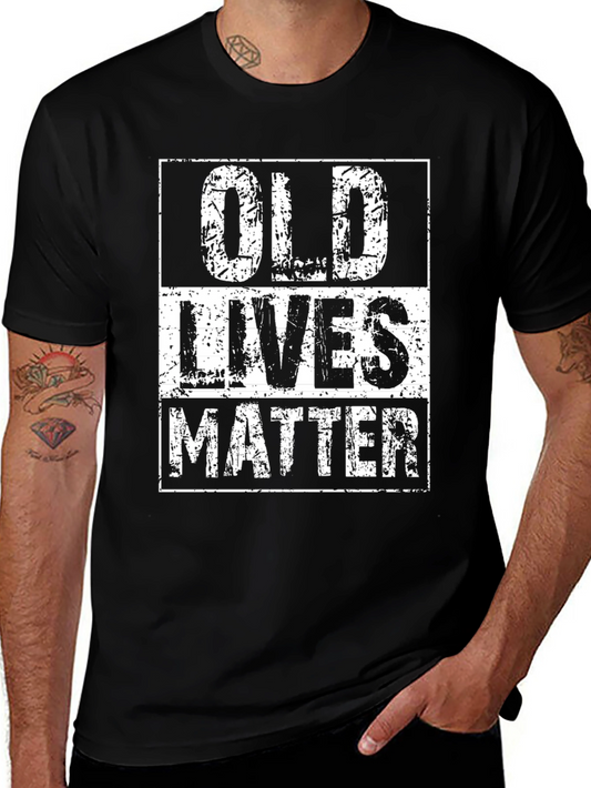 Old Lives Matter Graphic Tee - Distressed Print