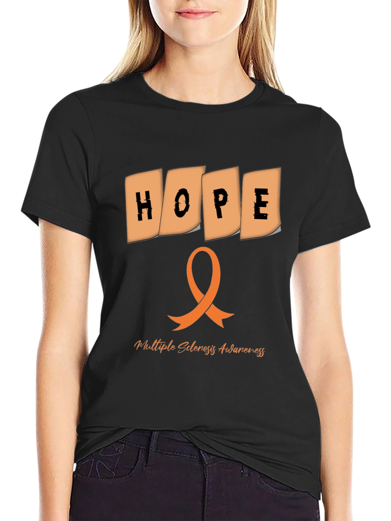 Multiple Sclerosis Awareness Hope Ribbon T-Shirt