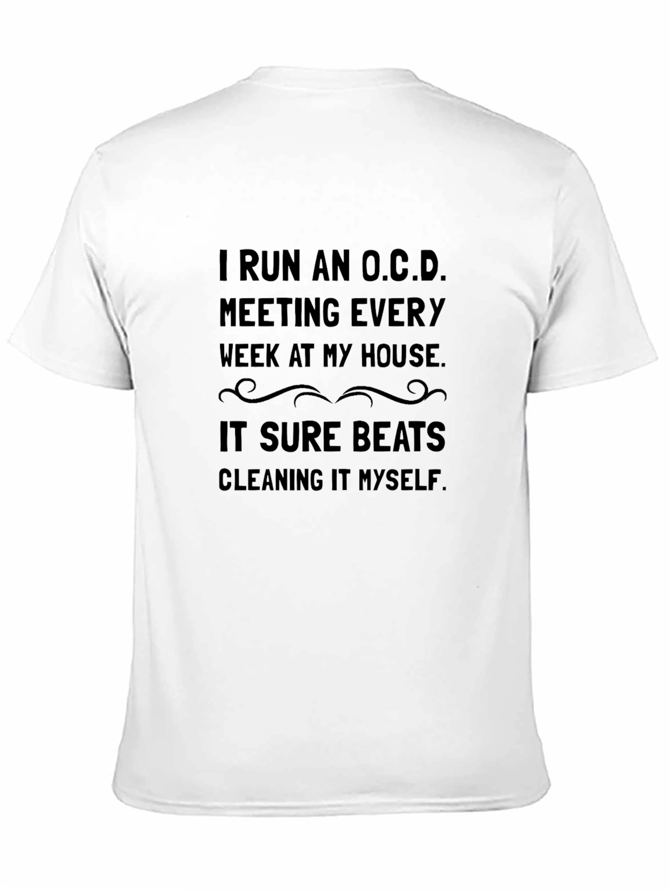 Funny OCD Cleaning Black T-Shirt