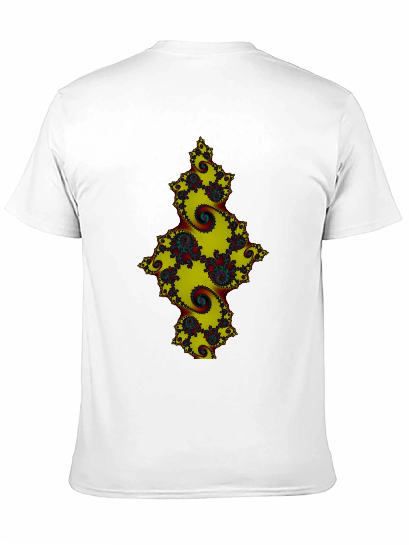 Fractal Spiral Graphic Black Tee
