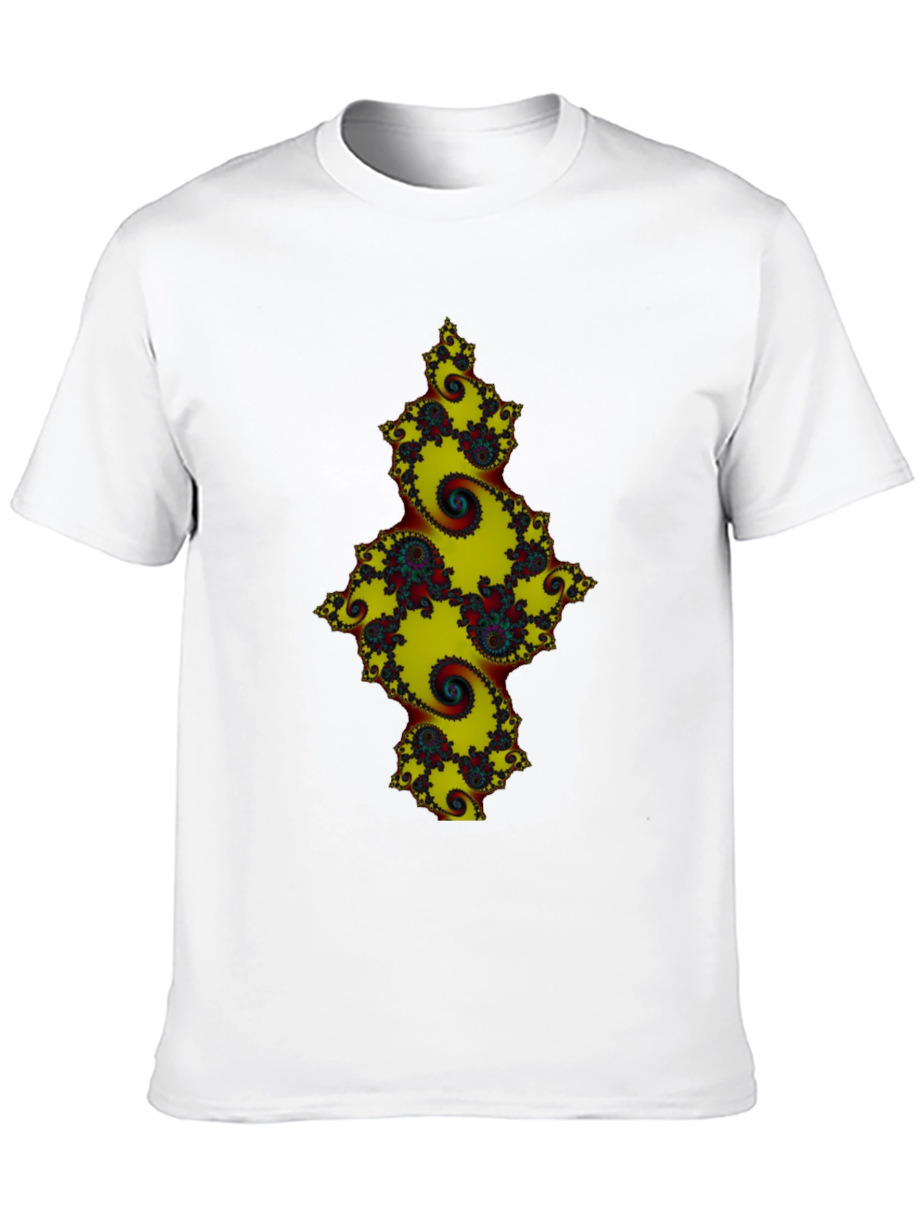 Fractal Spiral Graphic Black Tee