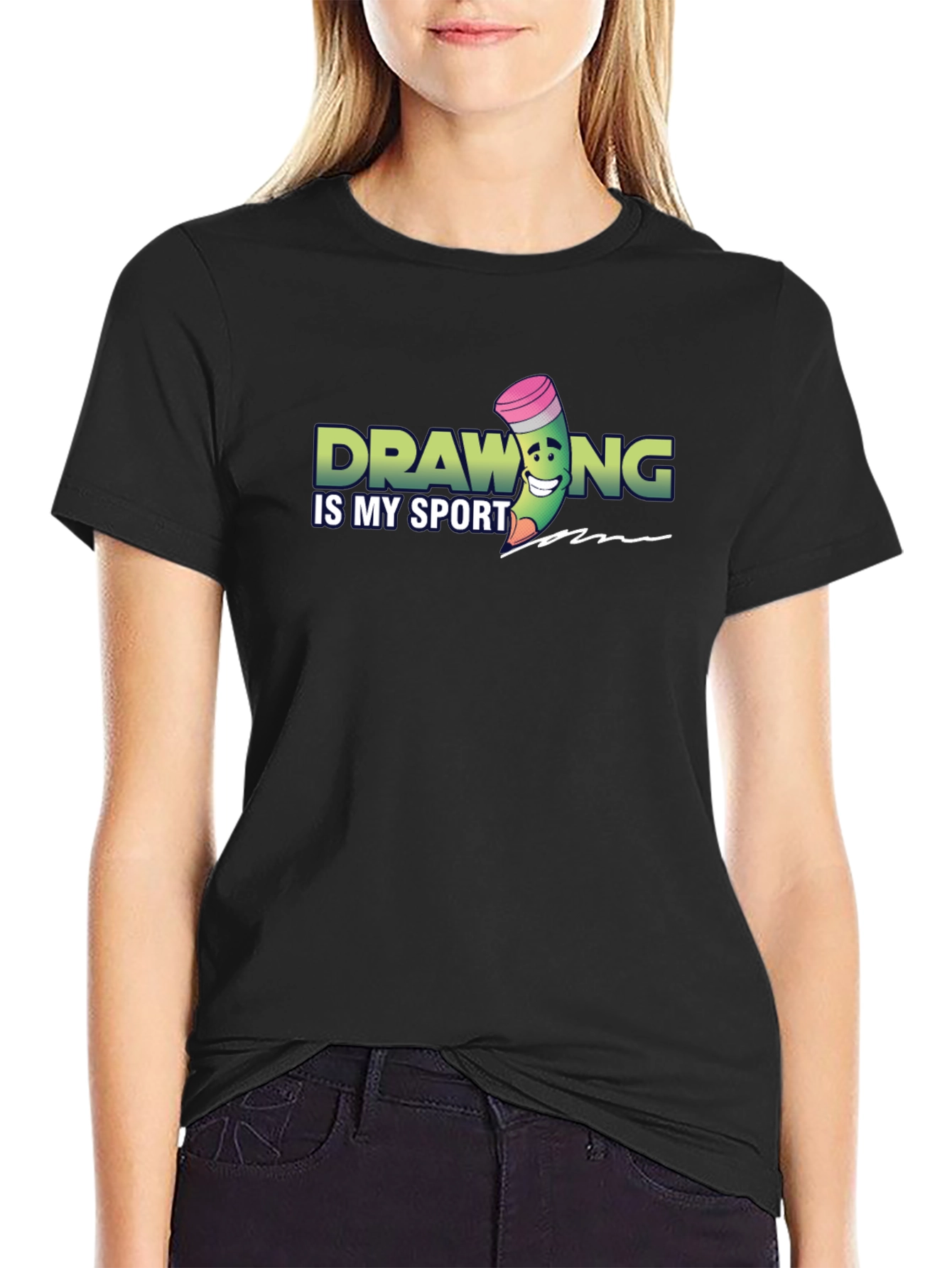 Drawing is My Sport Black T-Shirt