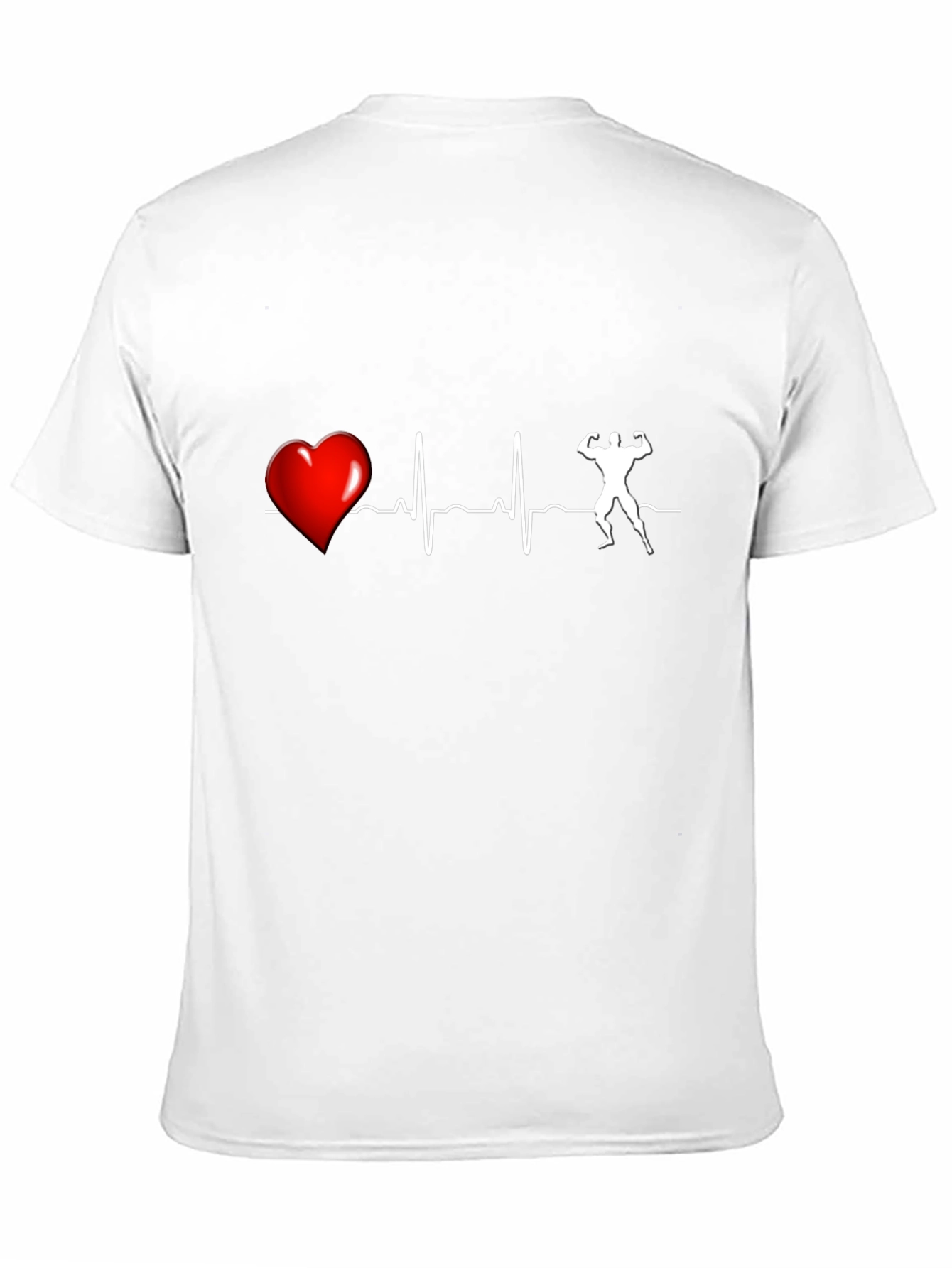 Heartbeat Bodybuilding T-Shirt - Black