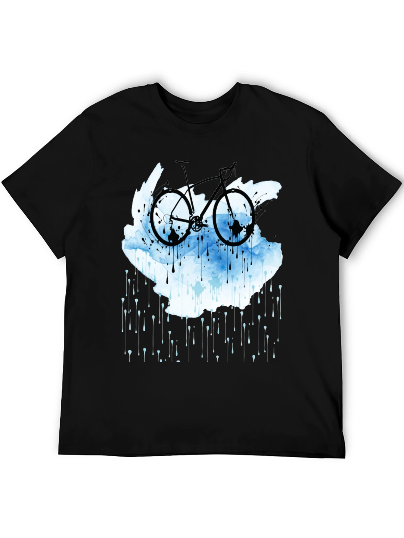 Bike in the Rain Black T-Shirt