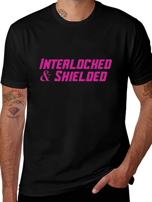 Interlocked & Shielded Graphic Tee - Black