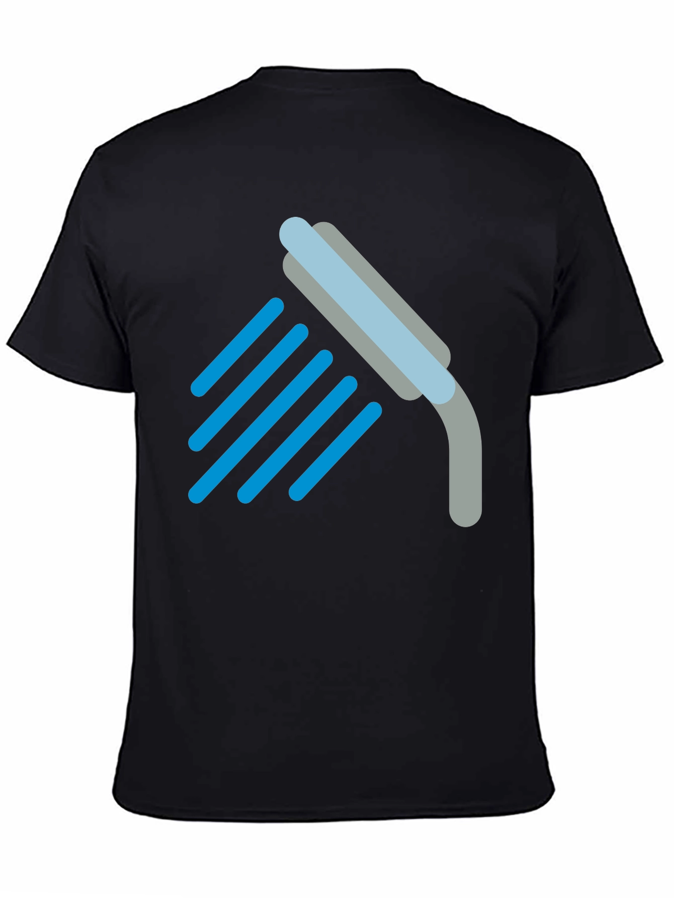 Shower Icon Black T-Shirt - Clean Comfort