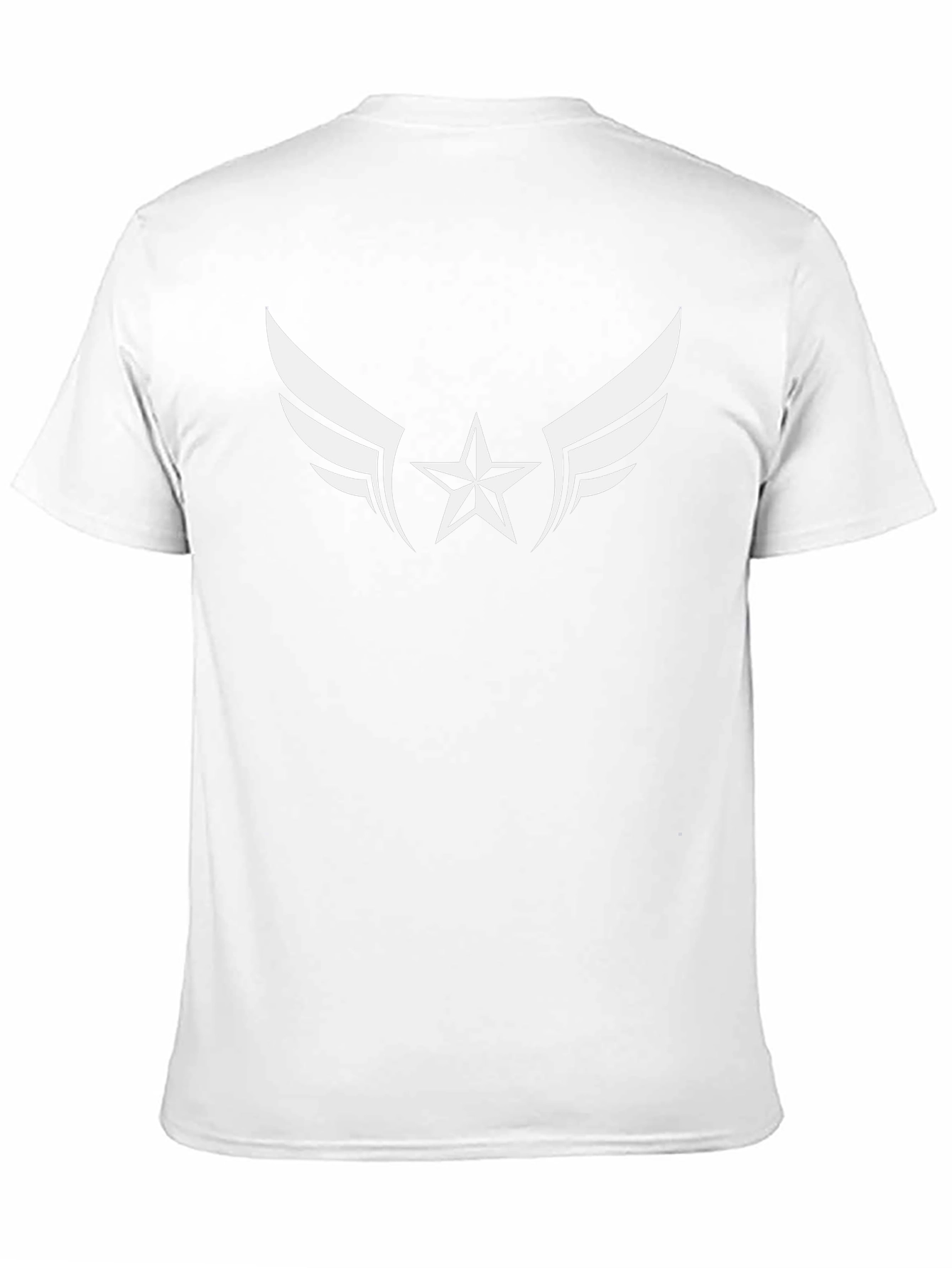 Winged Star Graphic Tee - Black Cotton T-Shirt