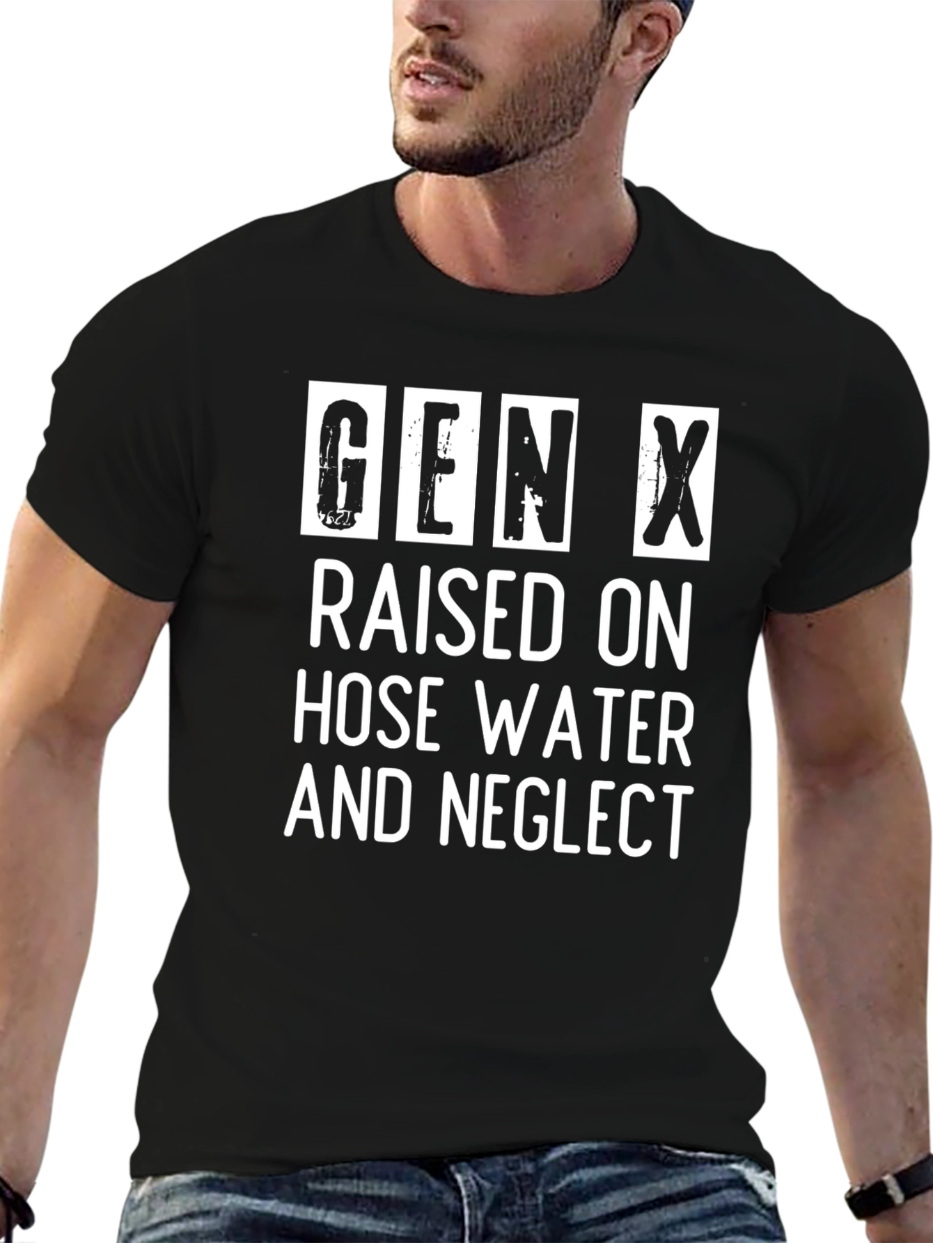 Gen X Hose Water & Neglect Black Graphic Tee
