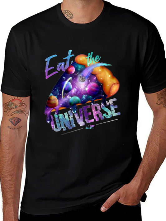 Eat the Universe T-Shirt - Galaxy Pizza Slice Graphic Tee