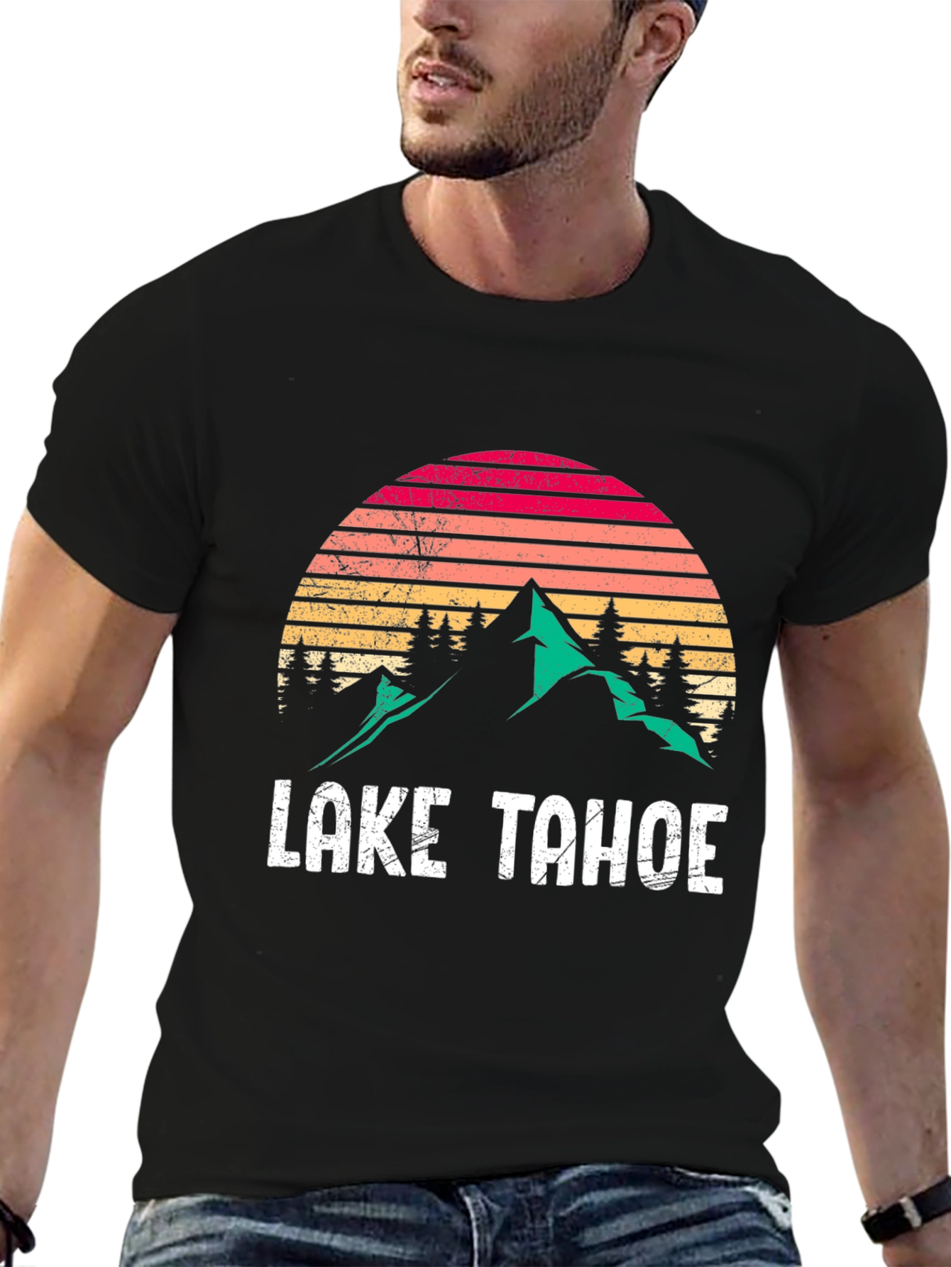 Lake Tahoe Graphic T-Shirt Retro Style