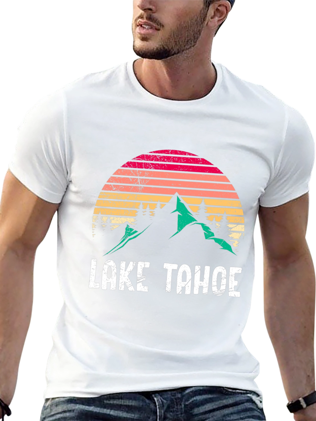 Lake Tahoe Graphic T-Shirt Retro Style
