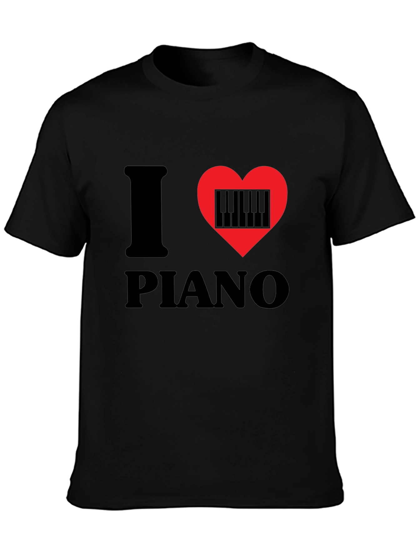 I Love Piano Graphic T-Shirt - Music Lover Tee