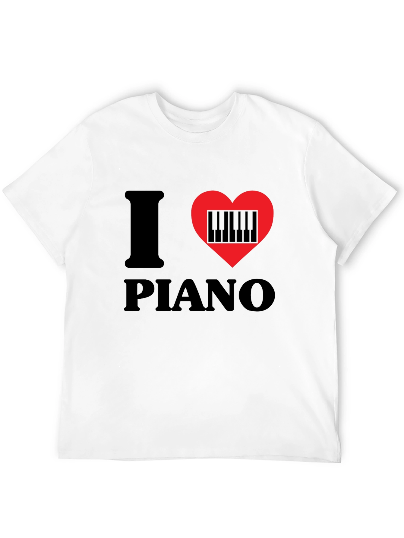 I Love Piano Graphic T-Shirt - Music Lover Tee