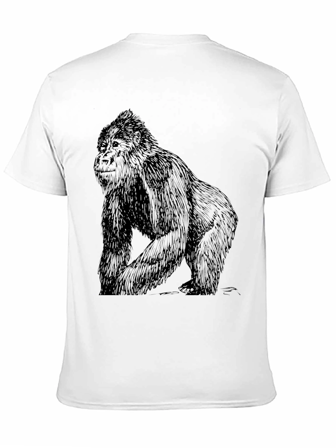 Cool Gorilla Graphic Print Black T-Shirt
