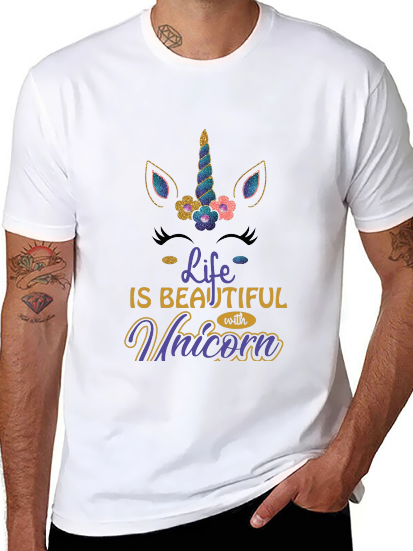 Life is Beautiful with Unicorn T-Shirt