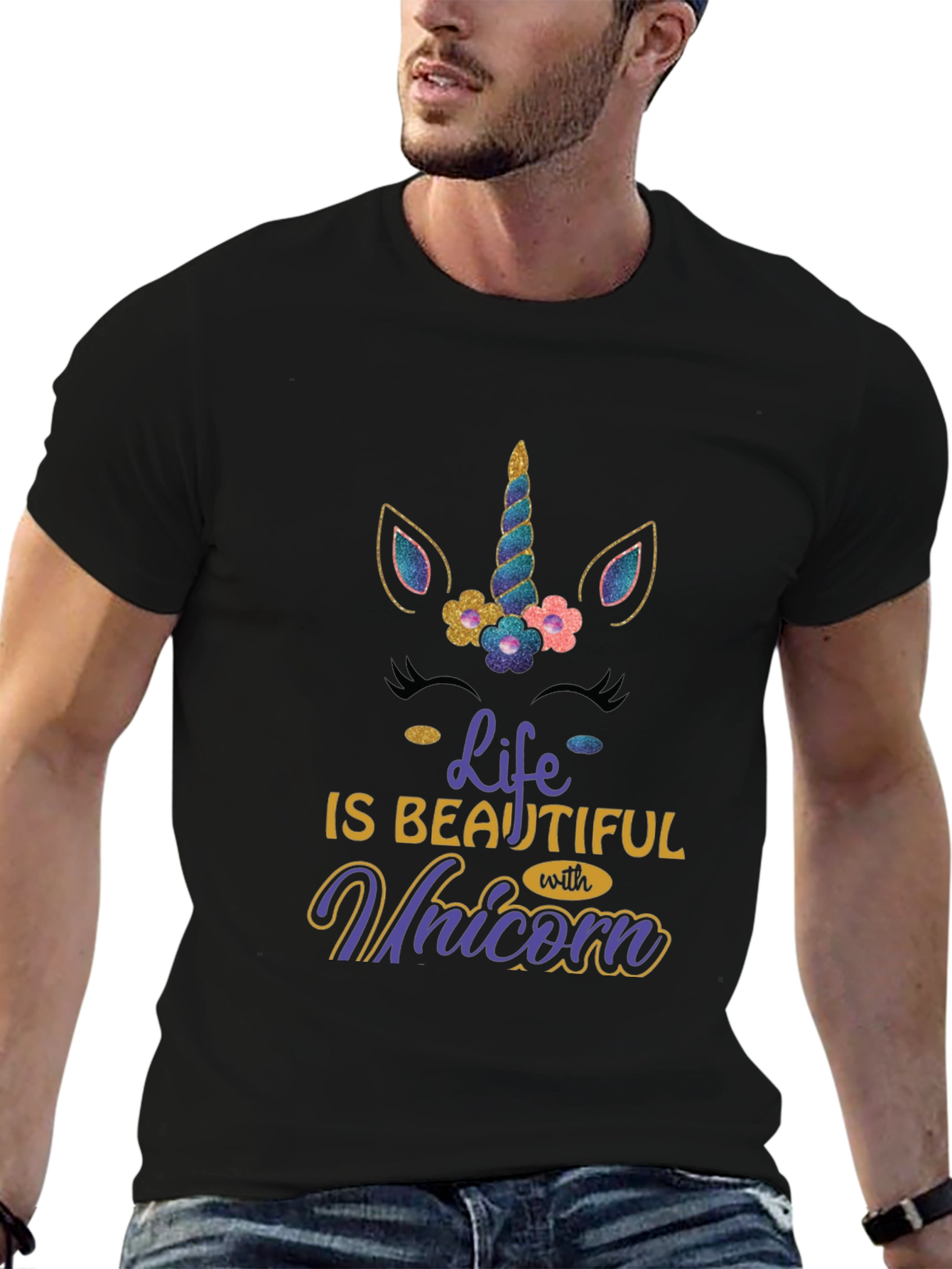 Life is Beautiful with Unicorn T-Shirt
