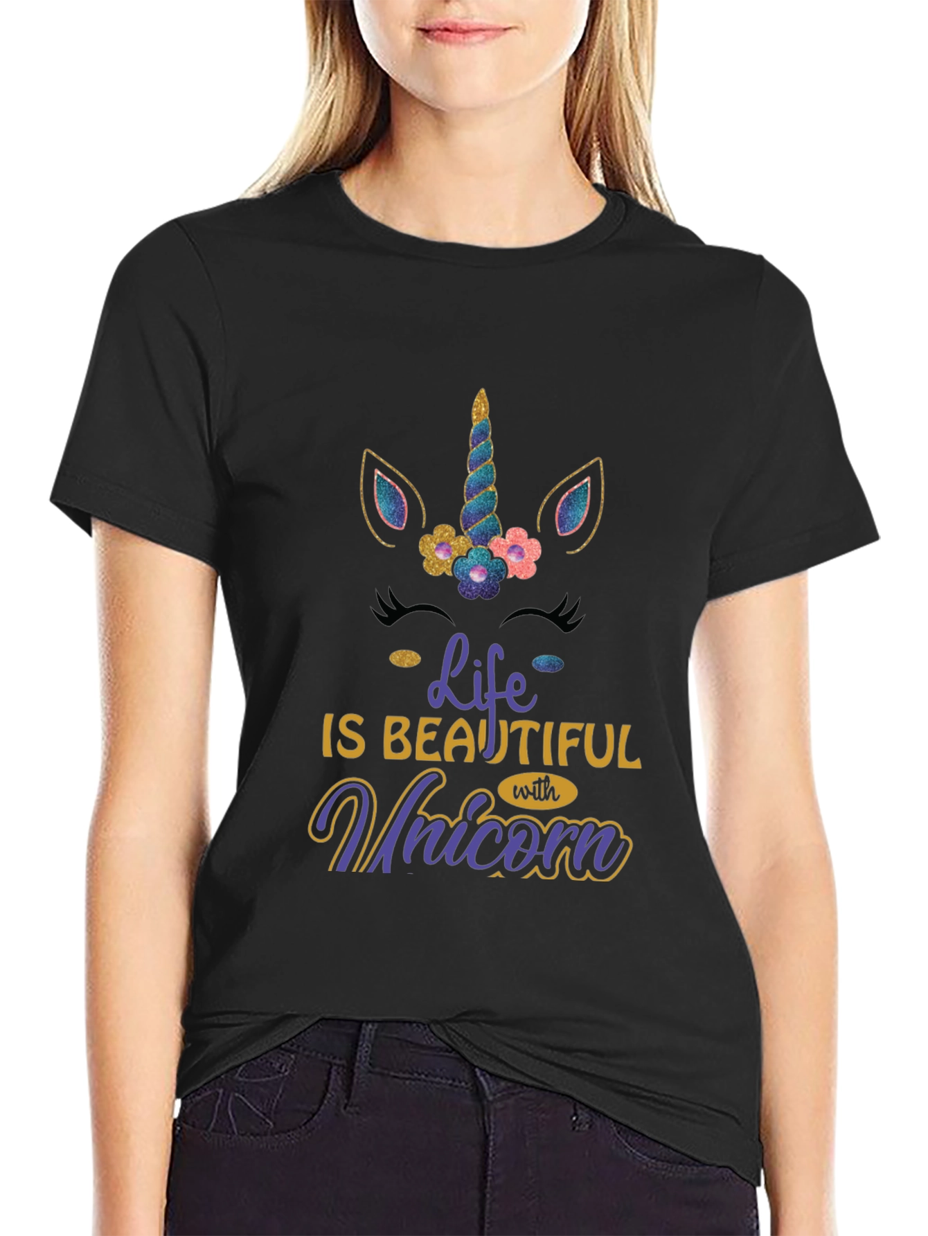 Life is Beautiful with Unicorn T-Shirt