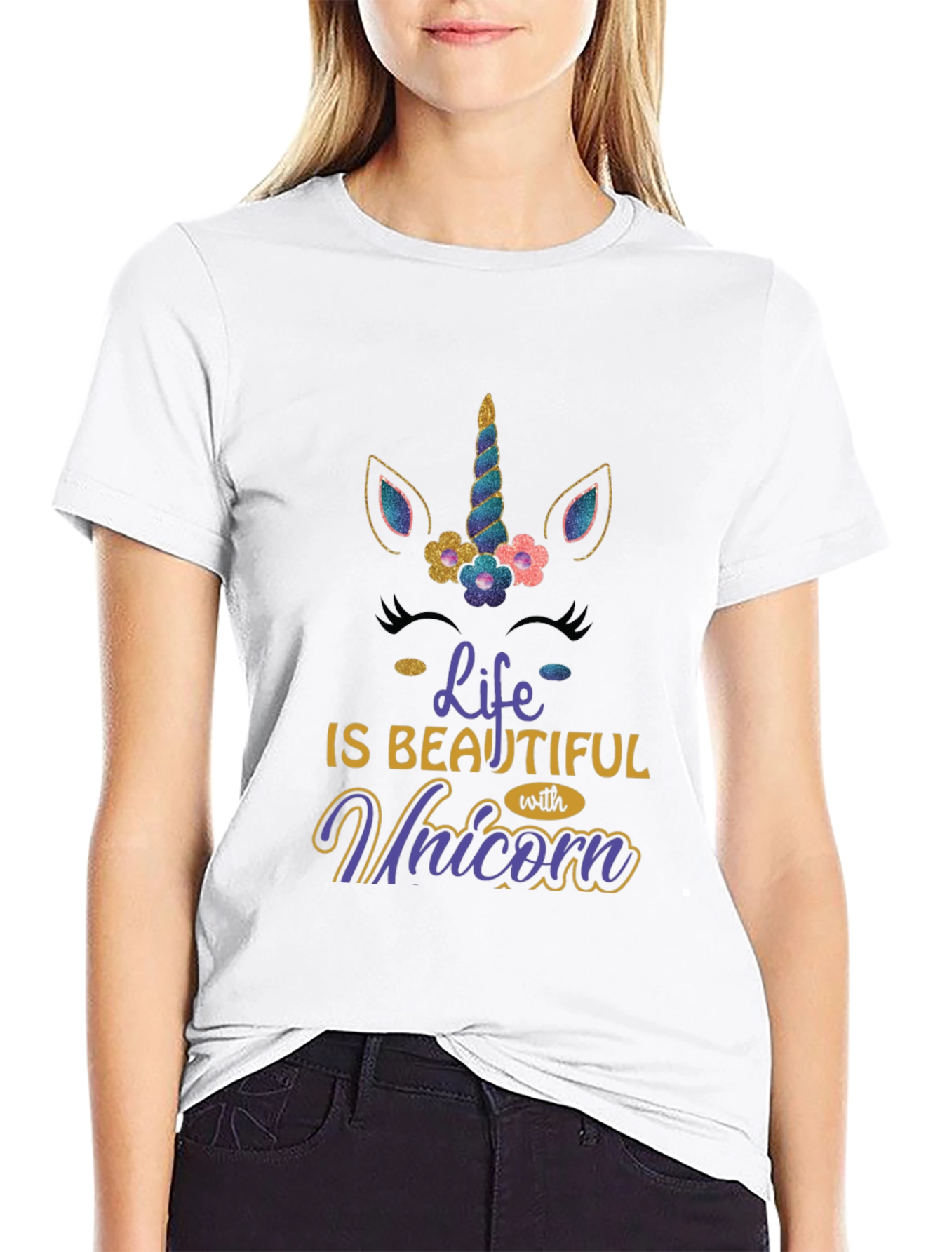 Life is Beautiful with Unicorn T-Shirt