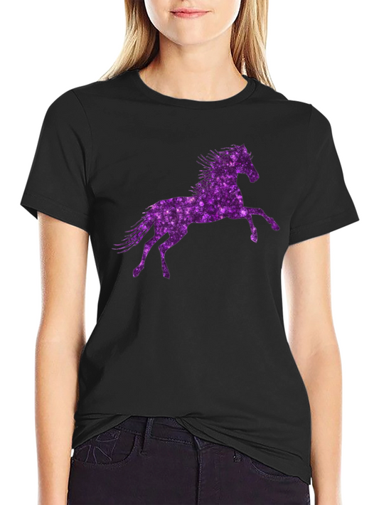 Cosmic Horse Graphic Tee - Black