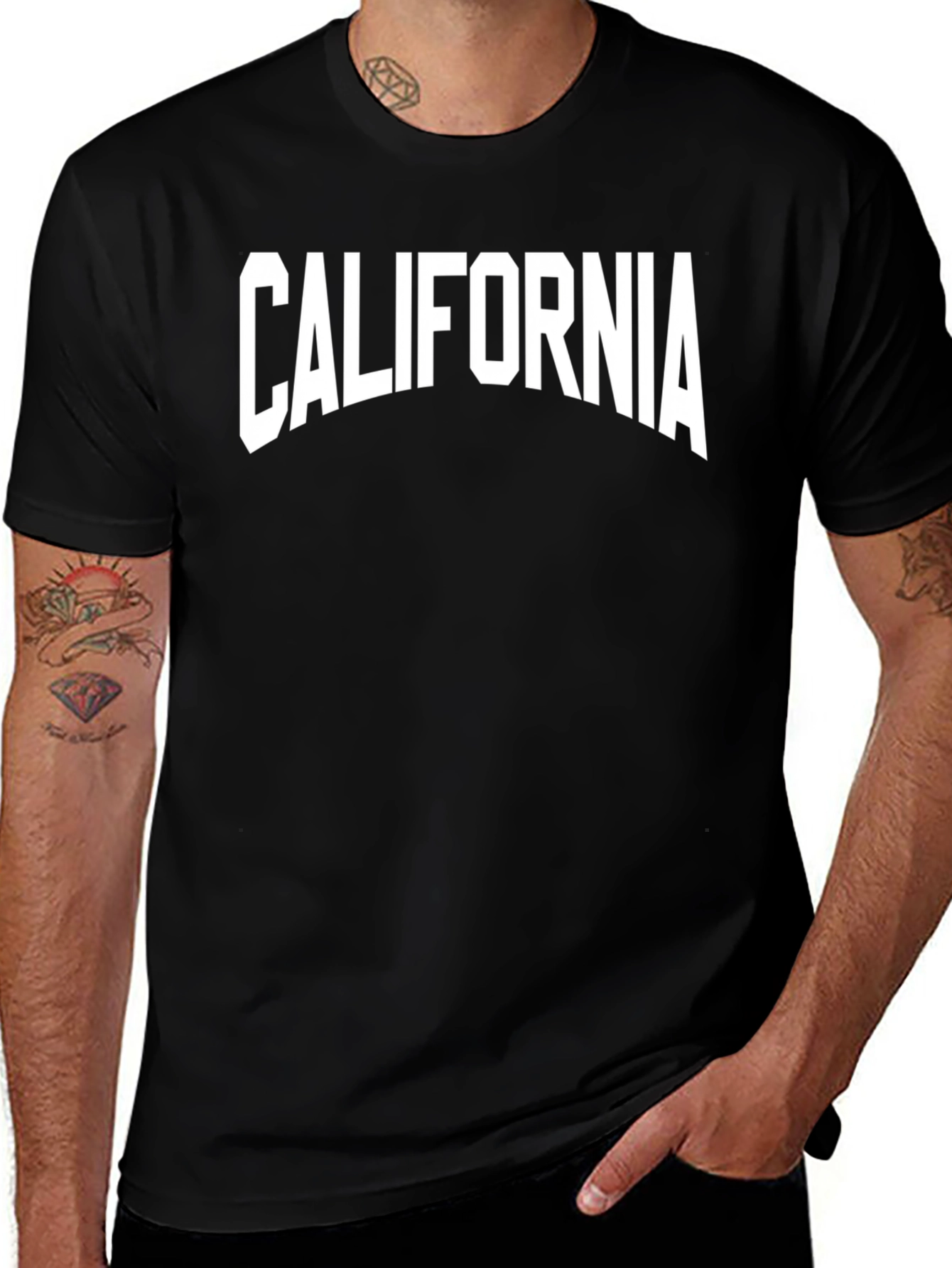 California Graphic T-Shirt - Black