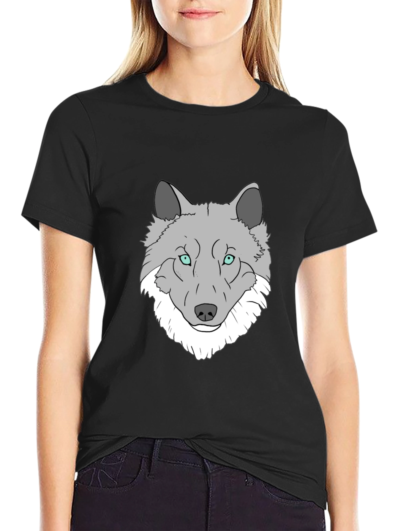 Wolf Graphic Print T-Shirt - Stylish Mens Tee