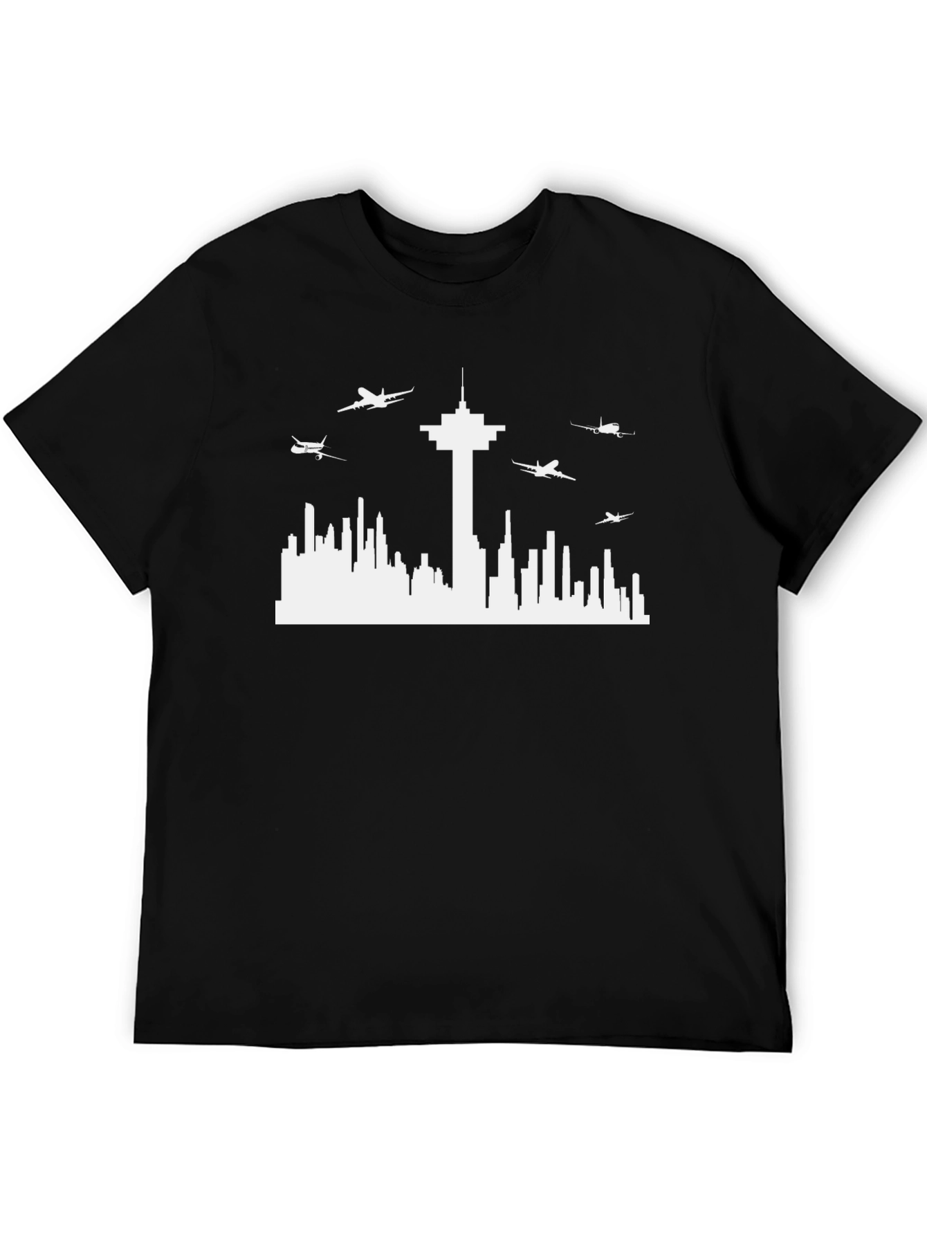 City Skyline Black Tee