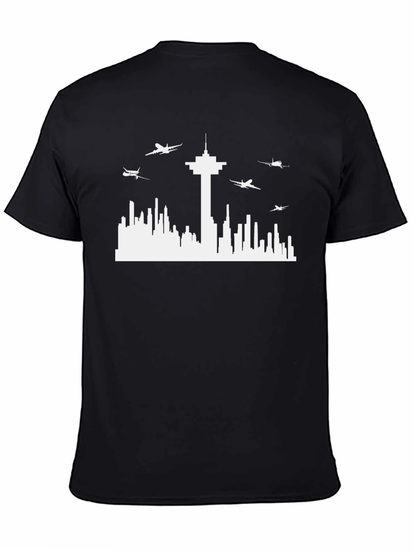 City Skyline Black Tee
