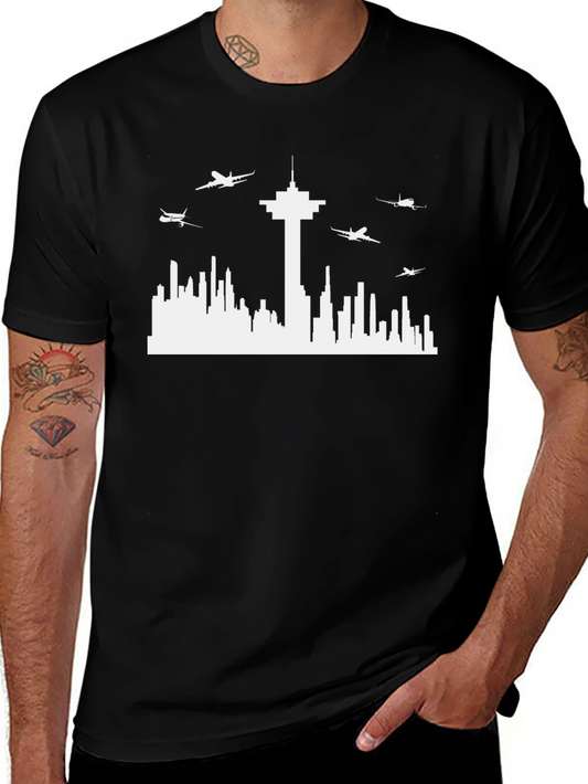 City Skyline Black Tee