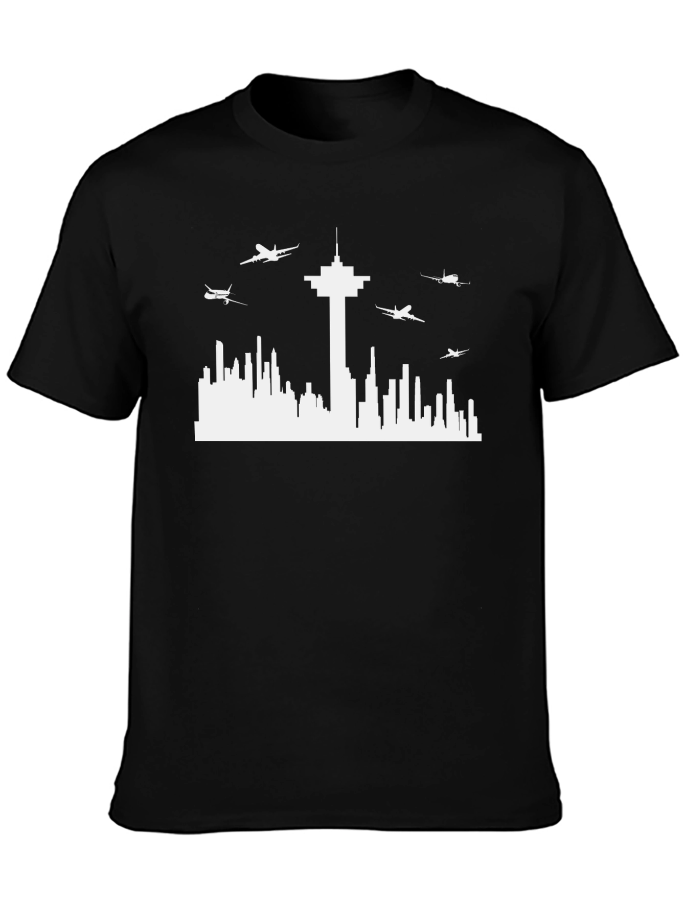 City Skyline Black Tee