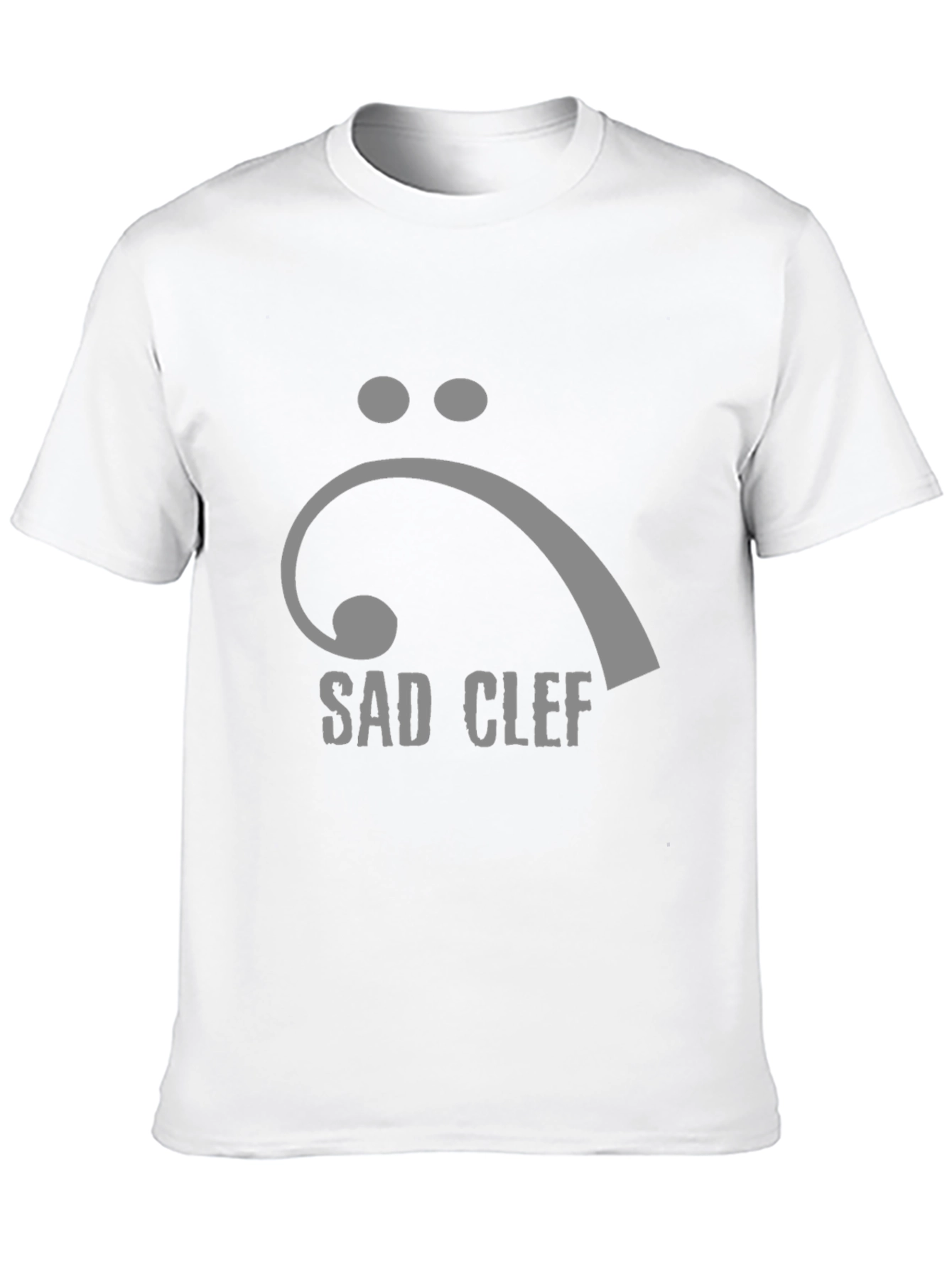 Sad Clef Black Graphic T-Shirt