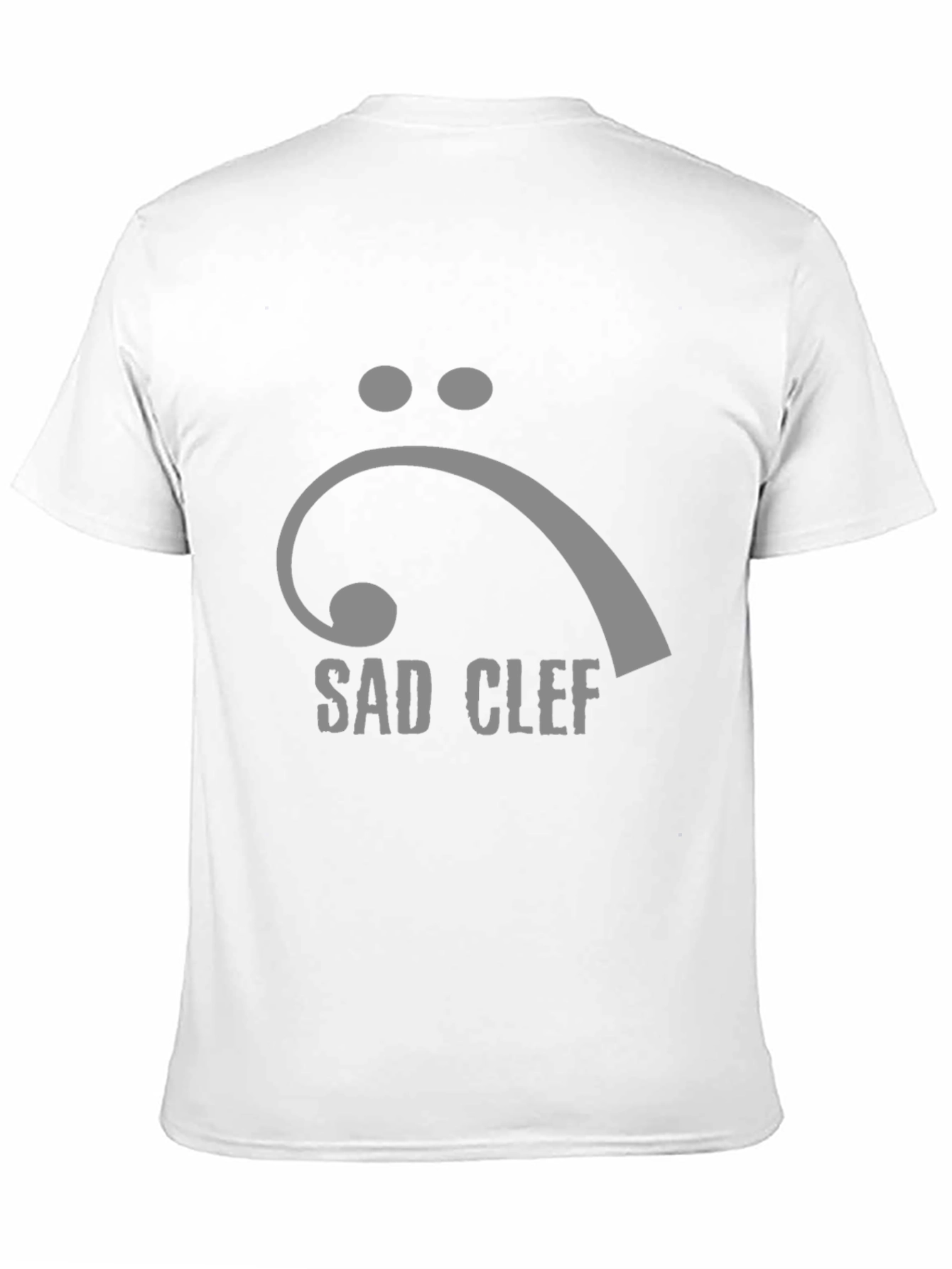 Sad Clef Black Graphic T-Shirt