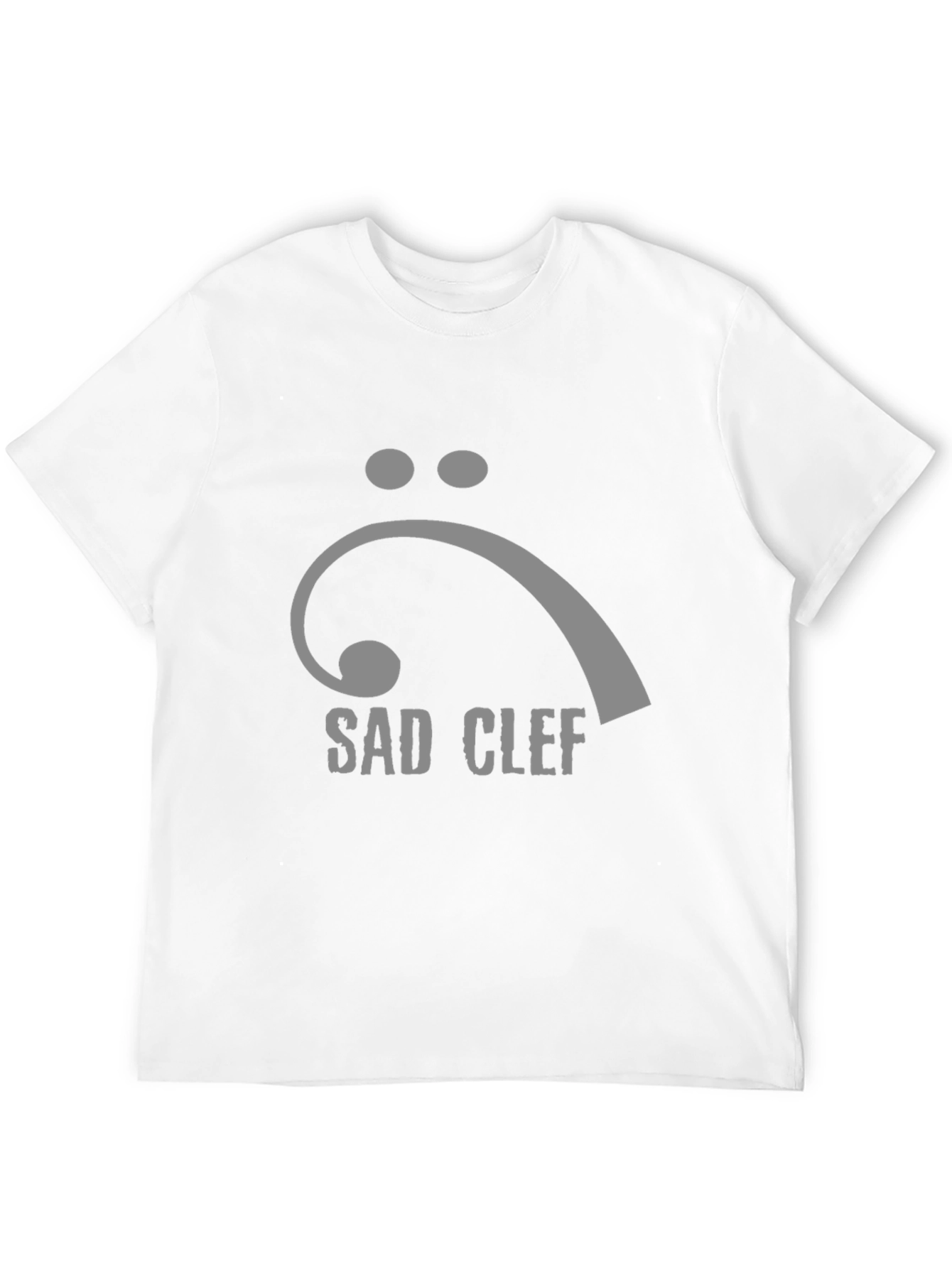 Sad Clef Black Graphic T-Shirt