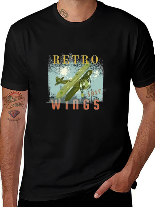 Retro Wings 1917 Black T-Shirt