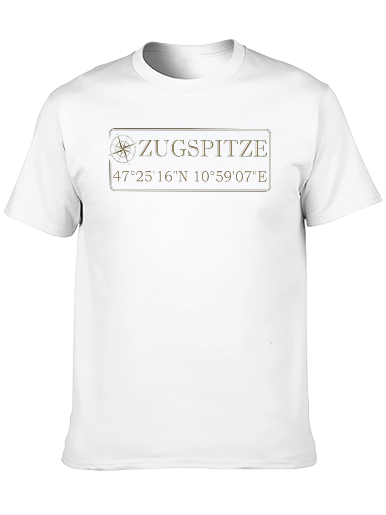 Zugspitze Coordinates Black T-Shirt