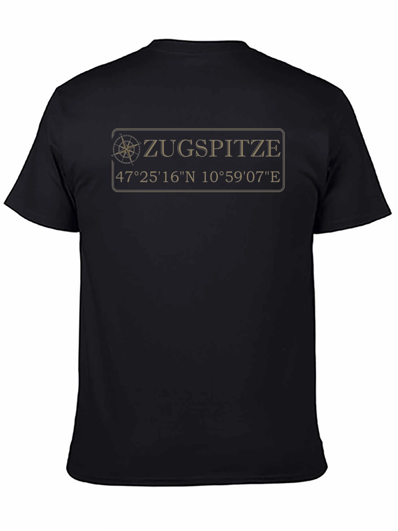 Zugspitze Coordinates Black T-Shirt