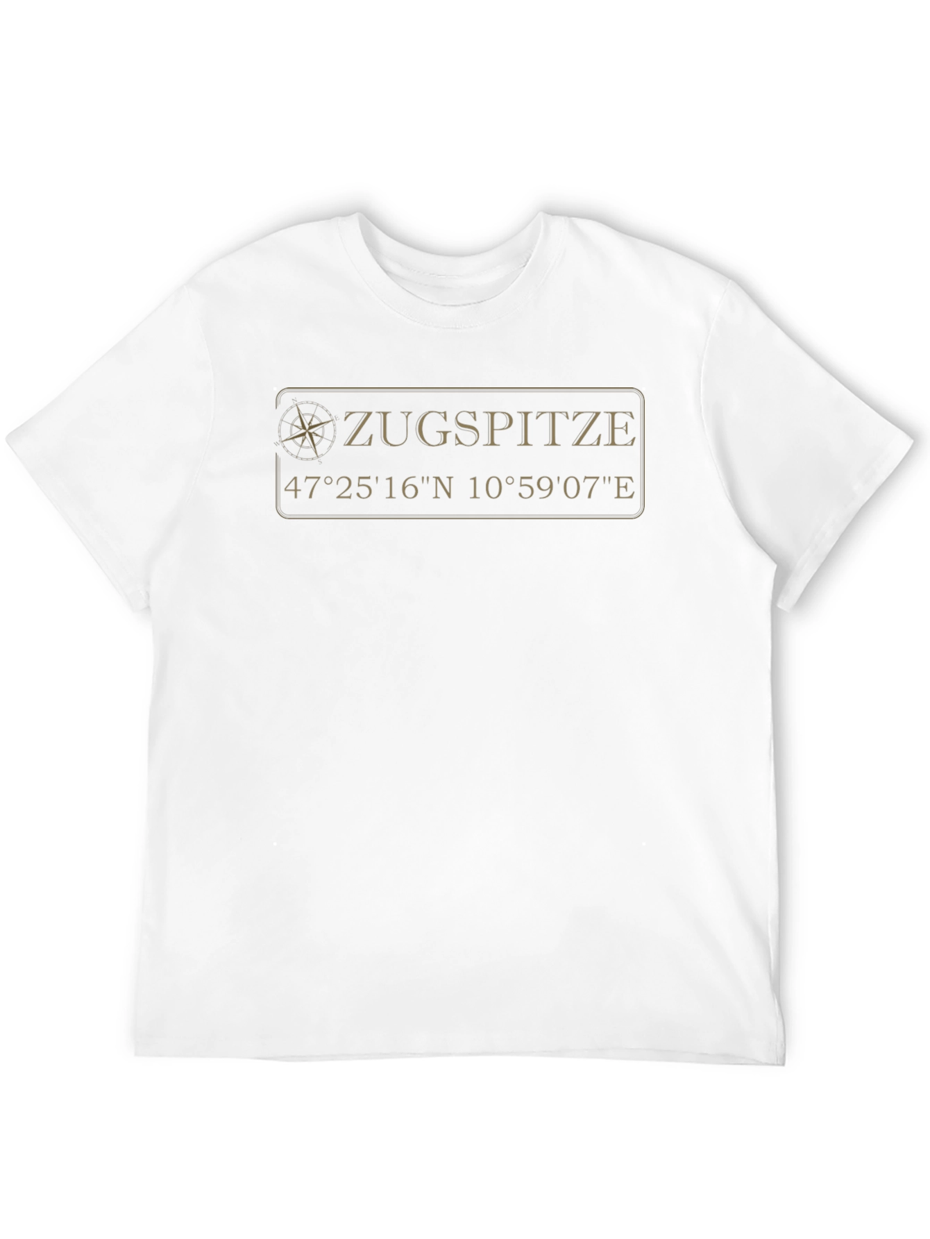 Zugspitze Coordinates Black T-Shirt