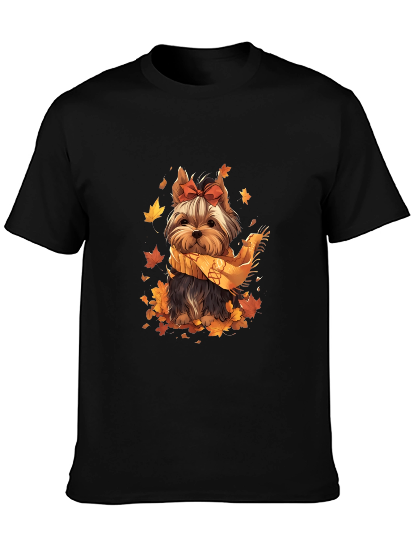 Autumn Yorkie Dog T-Shirt