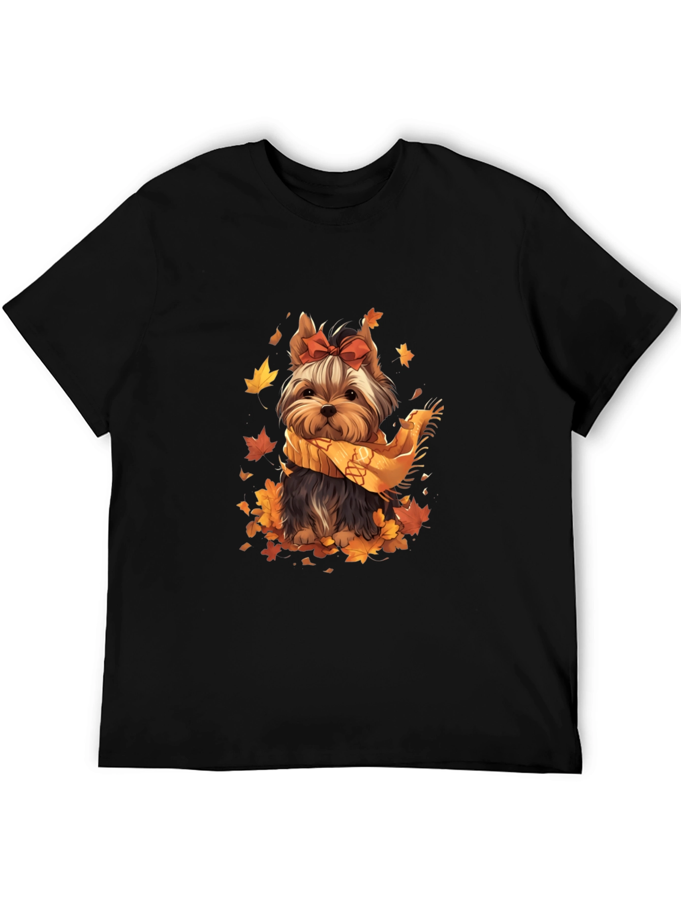 Autumn Yorkie Dog T-Shirt