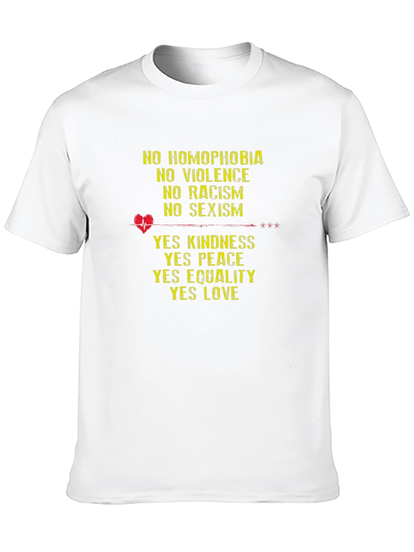 Equality T-Shirt: No Homophobia Racism Sexism