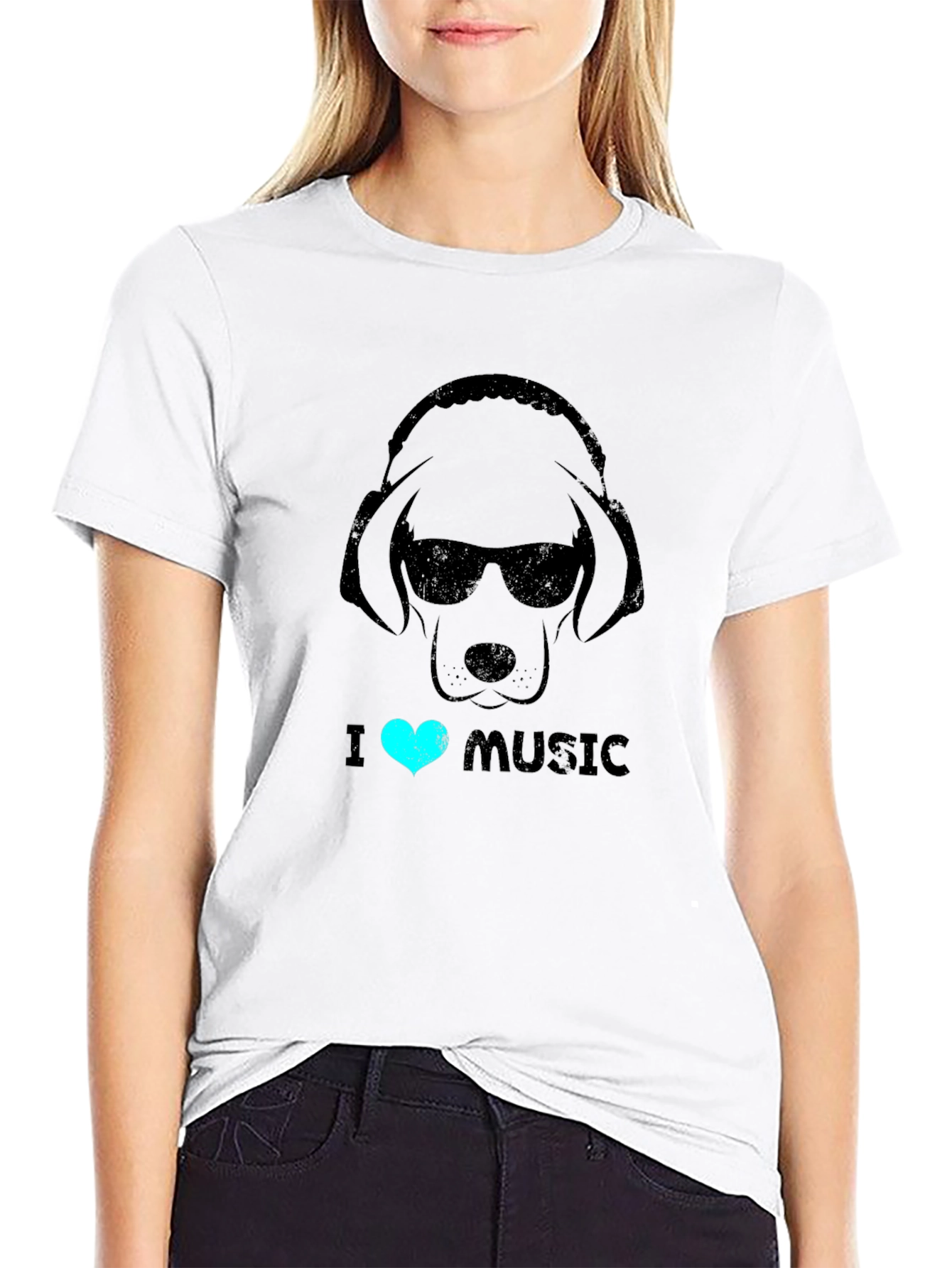 Dog Lover Music T-Shirt: Cool Canine with Headphones