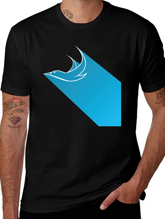 Bird Silhouette Graphic Black T-Shirt