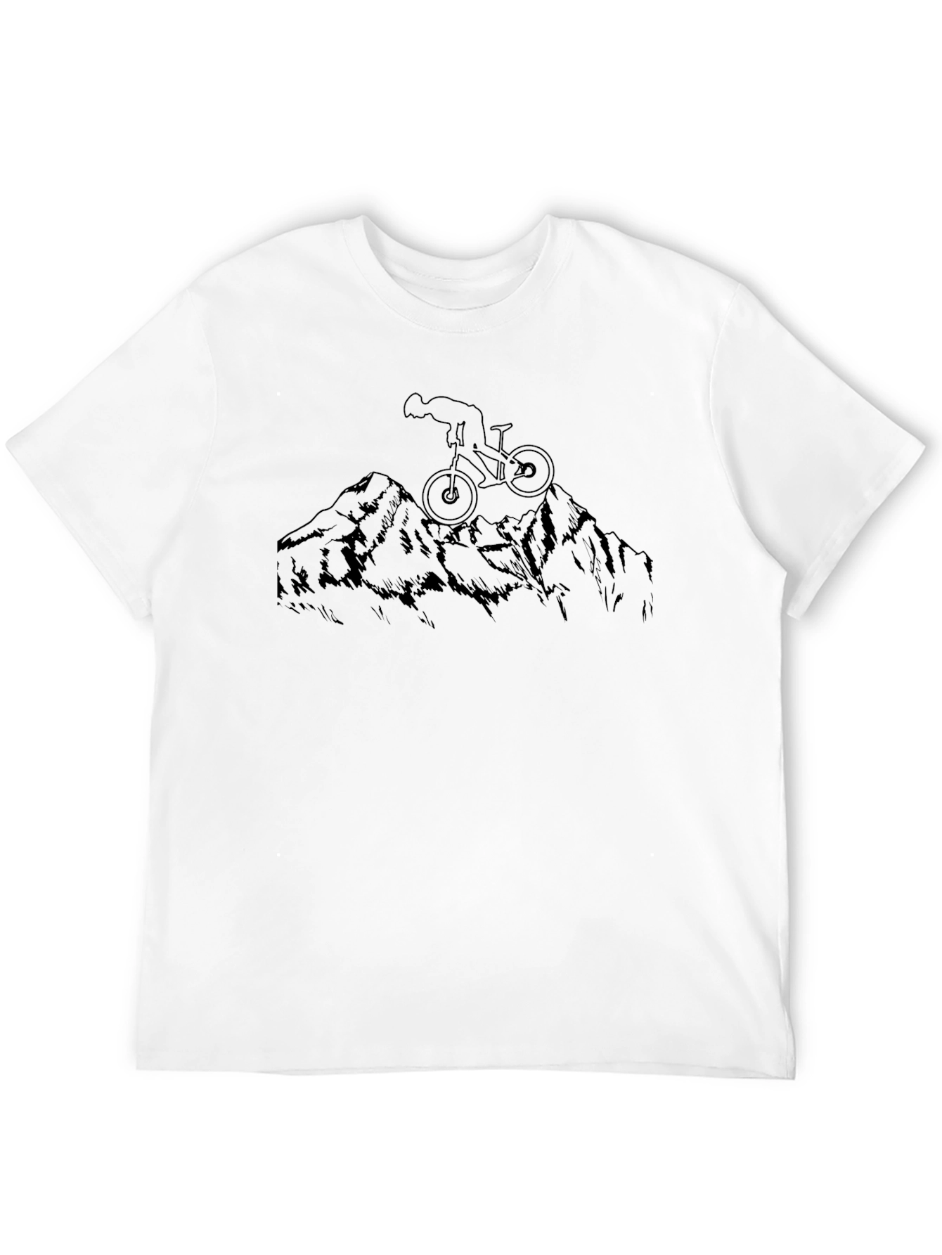 Mountain Biker Graphic Black T-Shirt