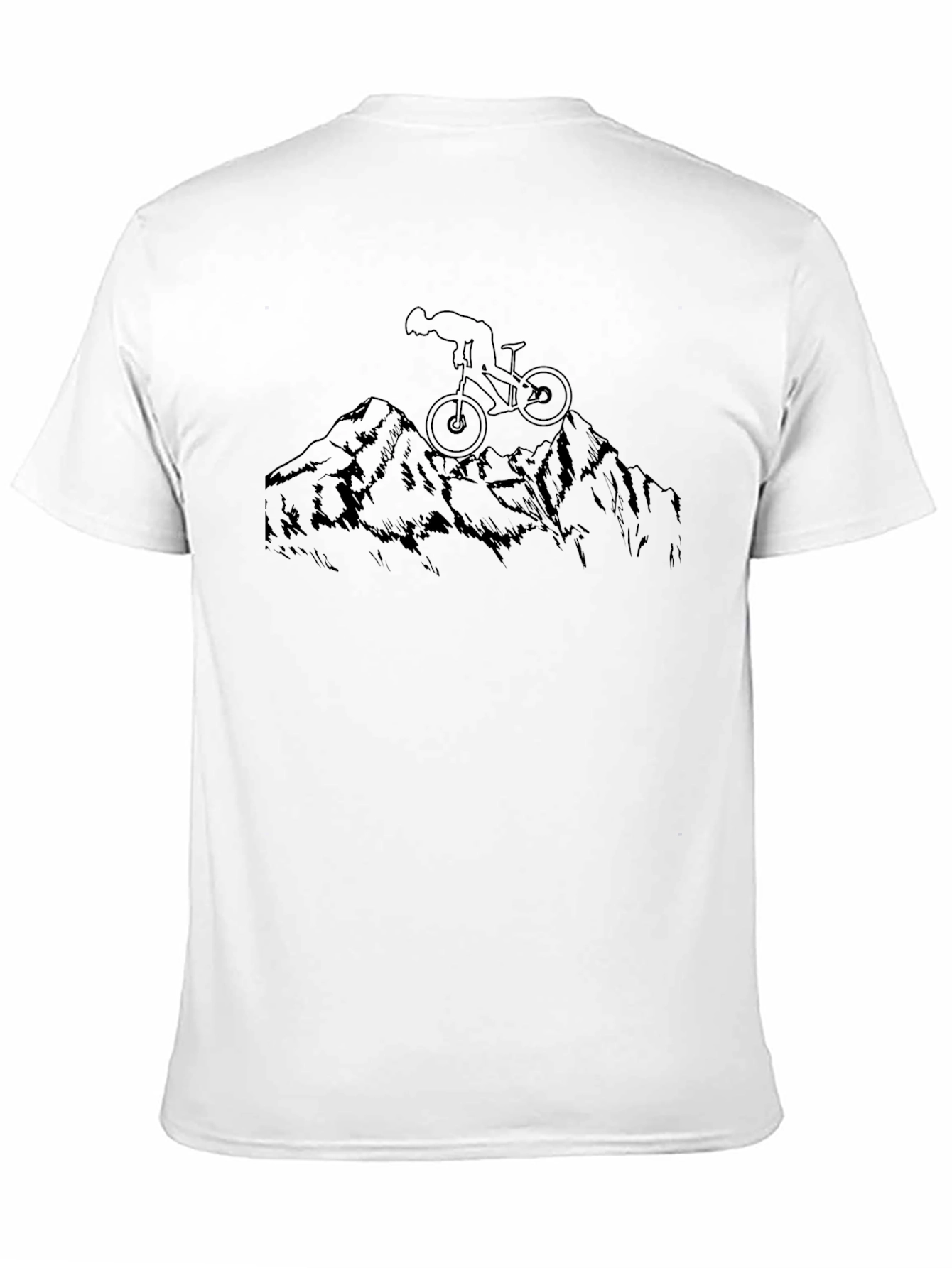 Mountain Biker Graphic Black T-Shirt