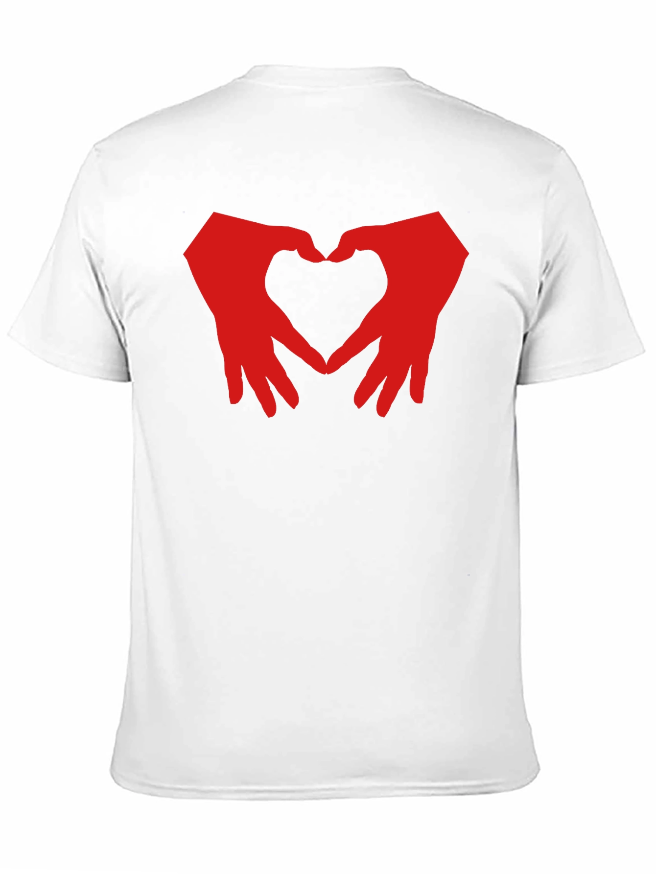 Heart Hands Graphic T-Shirt - Black Cotton Blend
